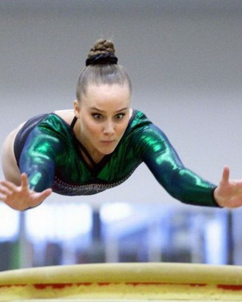 It seems on gymnast regrets her decision to leave the floor